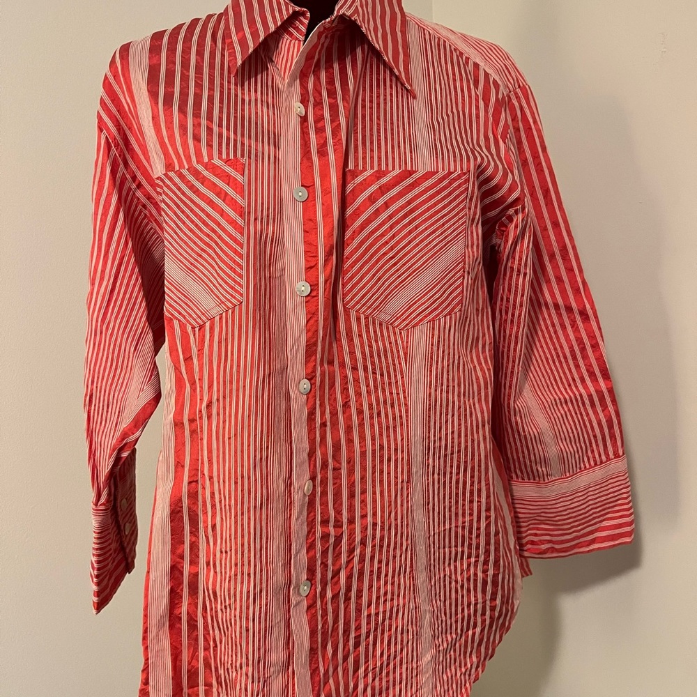 CHICO’S silk blend button up size 2